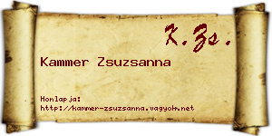 Kammer Zsuzsanna névjegykártya